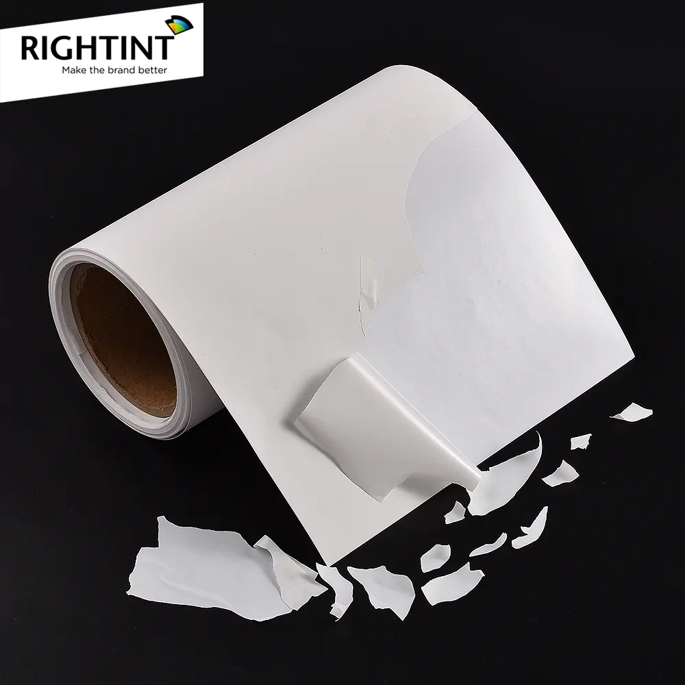 Rightint सुरक्षा eggshell लेबल अंडे का खोल कस्टम खाली anticounterfeit a4 सफेद vinyl eggshell स्टीकर कागज शीट या रोल