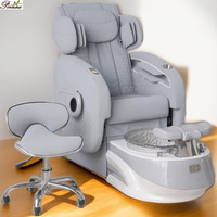 Style baroque pas cher fauteuil de massage pédicure électrique sans canalisation bain à remous spa canapé fauteuil avec évier à bulles