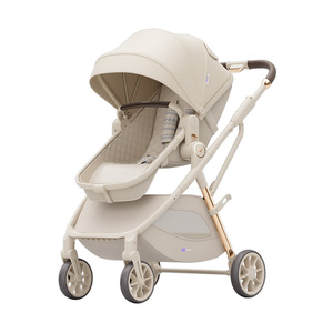 Poussette pliable légère grise avec <span class=keywords><strong>barre</strong></span> de poussée pour bébé - Product Image 1