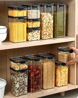 BPA-vrije PET luchtdichte stapelbare 42-delige voedselcontainers met antislipbodem transparante opbergbox set
