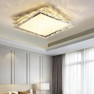 Candelabro de cristal LED, nuevo estilo, lámpara de techo cuadrada inteligente de lujo para sala de estar y dormitorio, Base de hierro, para el hogar y la Oficina - Product Image 3