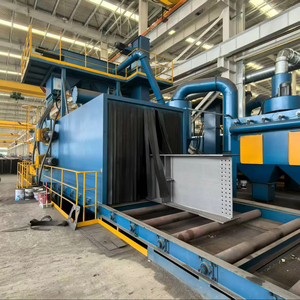 Máquina de granallado de tipo pasante con marco giratorio grande para limpieza y pulido de granalla de acero - Product Image 1