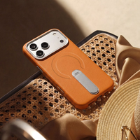 Étui de téléphone compatible avec iPhone 18pro, support rotatif invisible, coque de protection magnétique en cuir pour Apple 15/16