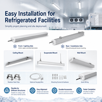 Éclairage LED Tri-Proof à économie d'énergie pour entrepôts frigorifiques 100/130lm/W Indice de protection IP66 Garantie de 5 ans CRI élevé 83