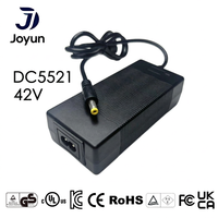 Chargeur intelligent au lithium 42V 1.7A 75W avec connecteur DC 5521, homologué CE FCC pour scooter électrique 36V et vélo électrique