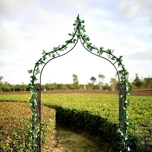 JH-Mech-arco metálico de acero inoxidable para trepar plantas y vides, accesorio decorativo gótico, redondo y moderno, para jardín