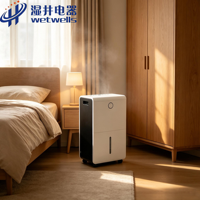 Déshumidificateur portable domestique WETWELLS 220V MCH-730S 26L/J avec fonction de minuterie et faible niveau sonore pour chambre à coucher
