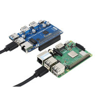 Modul pembagi port Ethernet ETH, papan ekspansi antarmuka USB HUB untuk Raspberry Pi 4B/3B