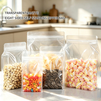 Transparante staande pouch met ritssluiting voor gedroogde dadels, abrikozen, rozijnen, bulk groothandelsverpakking voor fruitexporteurs