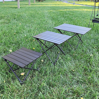 Table de camping pliante en acier au carbone personnalisée pour fêtes en plein air, festivals, pique-niques, barbecues, mobilier de repas portable