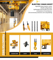 Palans électriques à chaîne avec double arbre, chariot motorisé plus stable, protection IP55 pour levage industriel intensif