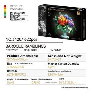 Bloques de Construcción 3D de Plástico ABS, Partículas Pequeñas, Estilo Barroco, Compatibles con Juguetes de Ensamblaje, Caja Pequeña, Adornos para Plantas en Maceta - Product Image 2