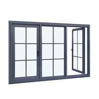 Ventana Abatible Horizontal de Estilo Europeo Moderno, de Aleación de Aluminio, Doble Acristalamiento, Vidrio Templado, Aislamiento Térmico, para Apartamento