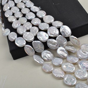 Zhuji 14*18mm Oval Shaped Baroque White Freshwater Imitation <b>Pearl</b> DIY <b>Loose</b> <b>Pearl</b> Accessory - Product Image 2