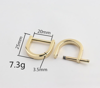 D vis 10 12 15 20 25 32 38 mm 1/10pcs sac matériel métal Clip fermoir boucle sac à main sangle Rectangle anneaux manille
