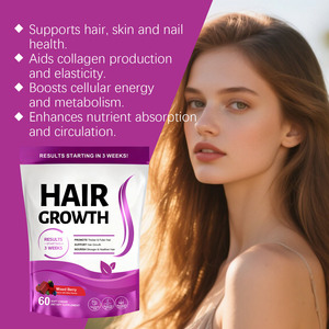 Approvisionnement direct usine, service personnalisé, faible MOQ, gommes capillaires naturelles à la biotine et <span class=keywords><strong>vitamine</strong></span> <span class=keywords><strong>E</strong></span> pour la croissance, la force et la réparation des cheveux - Product Image 3