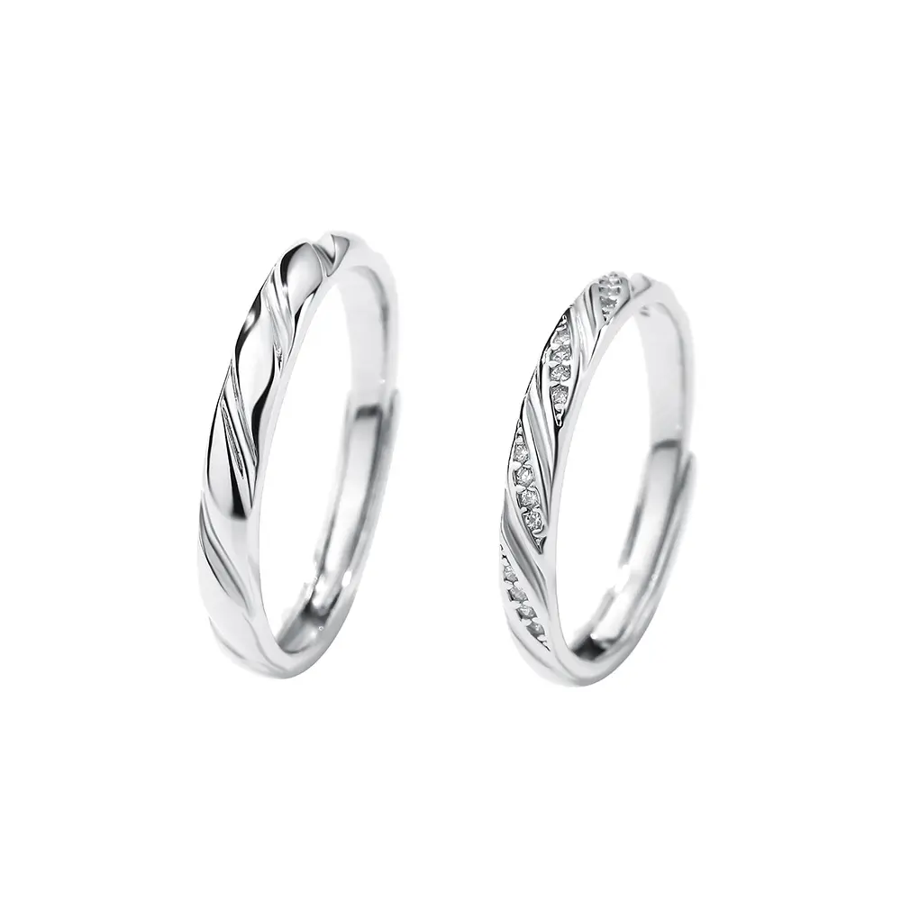 Оптовая продажа, новые кольца с бриллиантами из стерлингового серебра, ювелирные 925 для влюбленных пар, мужские и женские обручальные кольца, Прекрасные Ювелирные изделия, кольца