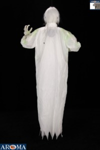 <span class=keywords><strong>Fantôme</strong></span> d'<span class=keywords><strong>Halloween</strong></span> suspendu de 1,5 m avec yeux lumineux et sons effrayants, accessoire décoratif animatronique pour maison hantée, utilisation en intérieur - Product Image 5