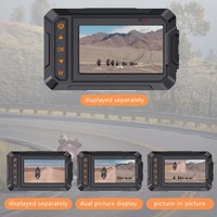 Perekam Mengemudi Sepeda Motor 4K Kamera Ganda dengan Wifi GPS STARVIS Lensa Sony335 Kontrol Kabel Mini Tahan Air Kamera Dasbor Luar Ruangan