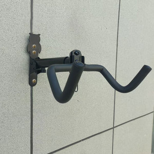 Support mural pliable et réglable en acier renforcé pour vélo, avec crochet de rangement, options de base couleur OEM pour VTT et vélos de route - Product Image 2