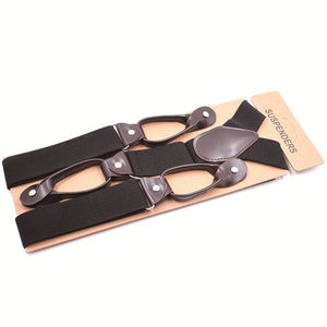 Pantalones elásticos de aleación de poliéster para hombres Y adultos, <span class=keywords><strong>tirantes</strong></span> de cuero con forma de pestaña Y botón final para <span class=keywords><strong>boda</strong></span>, 3,5 cm, venta al por mayor - Product Image 2