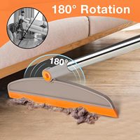 Balai en caoutchouc Balai magique multifonctionnel Manche long réglable Tapis d'air en silicone Balai de cuisine Balai de nettoyage des sols en poils d'animaux