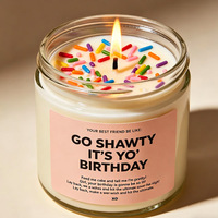 Bougies parfumées en cire de soja naturelle avec aiguilles de sucre personnalisées OEM, idéales pour les fêtes, décorations de gâteaux d'anniversaire, bougies parfumées au soja