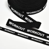 Hualiu Usine Personnalisé Logo Sangle Nylon Jacquard Web Ceinture Lettre Bande Élastique pour Sous-Vêtements