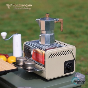Calentador de Gas Portátil para Exteriores, Mini Estufa de Camping con Asa de Transporte, Color Beige - Product Image 5