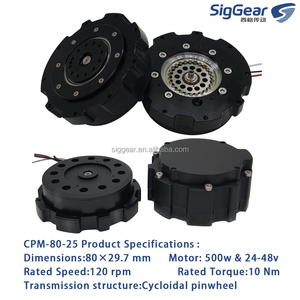 Moteur à engrenages cycloïdaux BLDC SigGear 80 mm 24 V 48 V 500 W 50 Nm 120 tr/min à couple élevé et faible vitesse pour module d'actionneur de joint de robot - Product Image 3