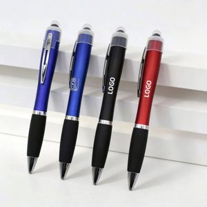 Promoting Cheap Plastic Ballpoint Logo Signing With an <b>Led</b> Light Custom Pen for Enterprise Advertising Promotion - Product Image 1