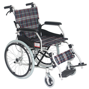 ציפוי אלומיניום נייד למנוחה כיסא גלגלים 100 ק "ג קיבולת 27 ס" מ רוחב מקופל עבור מבוגרים מוגבלויות שיקום - Product Image 1