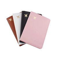 Portefeuille de voyage personnalisé en cuir PU noir pour homme avec logo sur mesure, porte-cartes et porte-documents photo pour avion