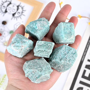 หินอะมาโซไนต์สีฟ้าธรรมชาติแบบดิบ ขายส่งจำนวนมาก สำหรับการบำบัดรักษา - Product Image 5