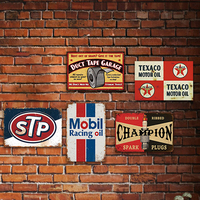 Letrero Metálico Clásico para Garaje con Diseño de Cinta Adhesiva, Letrero Decorativo Nostálgico de Champion Spark Plugs para Garaje, Bar, Cuarto de Hombre, Amantes de los Autos, Decoración del Hogar