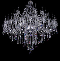 Luminaire de plafond LED traditionnel européen personnalisé, lustre en cristal de luxe pour grand hall, villa, lampes suspendues