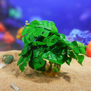 Decoraciones de simulación de plantas trepadoras para mascotas: Tortugas con puntas, Cuernos de lagarto, Cuernos de rana, Plantas verdes para tanques de cría, Hojas de selva tropical - Product Image 2
