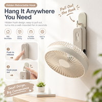 Ventilateur portable à main, ventilateur mural, ventilateur de bureau rechargeable, ventilateur de table personnel, refroidisseur d'air pour la maison, le bureau et l'extérieur