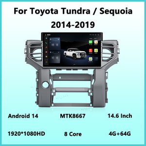 Écran de <span class=keywords><strong>radio</strong></span> de voiture Android 14,6 pouces pour Toyota Tundra Sequoia 2014 - 2019, mise à niveau de l'écran de l'autoradio, navigation GPS automatique, CarPlay - Product Image 2