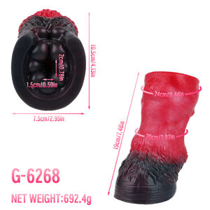 Masturbador de mano masculino de silicona en forma de pezuña de burro G6268 con texturas internas para una Sensación mejorada - Product Image 4