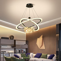 Lámpara Colgante LED de Hierro de Lujo Nórdico, Altura Ajustable, Moderna, para Sala de Estar, Romántica, Cálida, para Dormitorio o Restaurante