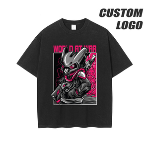 T-shirts délavés à l'acide de haute qualité pour hommes, look vintage rétro, coton premium 280g pour la mode urbaine - Product Image 6