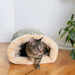 Cama para Mascotas Moderna, Semi-cerrada, de Terciopelo de Algodón, Cálida, Desmontable y Lavable, para Perros y Gatos - Product Image 6