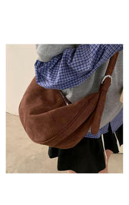 New retro suede velvet women's autumn and winter new simple dumpling bag shoulder crossbody bag - Product Image 2