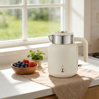 Bouilloire électrique mécanique en acier inoxydable de 1,5 L pour la maison, interrupteur marche/arrêt mécanique, bouilloire à eau à ébullition rapide pour la consommation quotidienne