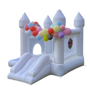 Château gonflable intérieur/extérieur blanc personnalisé en usine, aire de jeux pour enfants avec escalade et toboggan pour <span class=keywords><strong>piscine</strong></span> à balles de divertissement de mariage - Product Image 6