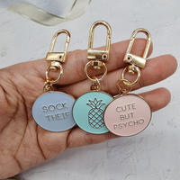 Logo de l'entreprise Nom Lettre Or Argent Émail Doux Porte-clés Porte-clés en métal personnalisé, Porte-clés logo personnalisé, Porte-clés personnalisé