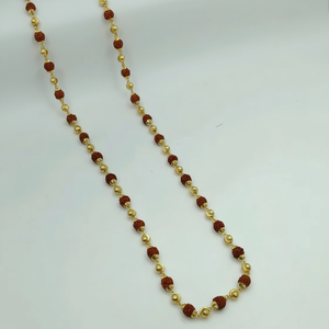 Traditional Rudraksha <b>Mala</b> <b>Necklace</b> with Gold Beads Long Rudraksha Prayer <b>Mala</b> Spiritual <b>Necklace</b> Meditation Daily Wear Jewelry - Product Image 3
