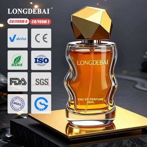 En Stock, Botella de Perfume Personalizada de 30ml 50ml, Botella de Vidrio para Perfume, Botella Vacía Transparente Irregular con Tapa - Product Image 1