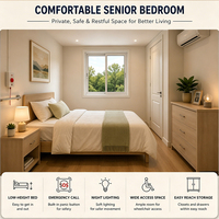 Maison modulaire préfabriquée sans obstacle pour personnes âgées, unité d'habitation complémentaire (ADU), mini-maison accessible, maison adaptée aux seniors